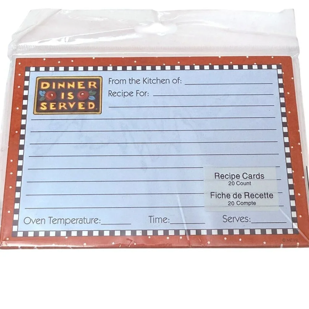 3 Packs of 20 Recipe Cards by Studio 18 From the Kitchen Of Series 4x6